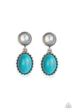 Western Oasis - Blue Post Earrings - Paparazzi Accessories