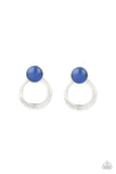 glow-roll-blue-post earrings-paparazzi-accessories