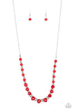 Stratosphere Sparkle - Red Necklace - Paparazzi Accessories