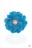 bayou-blooms-blue-hair-clip-paparazzi-accessories