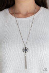 Fine Florals - Blue Necklace - Paparazzi Accessories