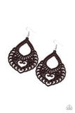 If You WOOD Be So Kind - Brown Earrings - Paparazzi Accessories