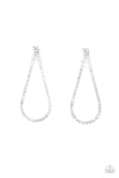 Diamond Drops - White Post Earrings - Paparazzi Accessories