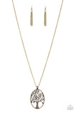 Well-Rooted - Brass Necklace - Paparazzi Accessories