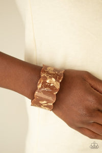 retro-ruffle-brown-bracelet-paparazzi-accessories