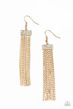 Twinkling Tapestry - Gold Earrings - Paparazzi Accessories