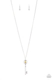 Secret Shimmer - Yellow Necklace - Paparazzi Accessories