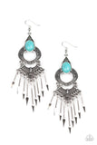 Southern Spearhead - Blue Earrings - Paparazzi Accessories