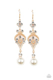 Elegantly Extravagant - Gold Earrings - Paparazzi Accessories