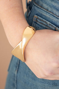 Retro Reflections - Gold Bracelet - Paparazzi Accessories