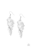 High-End Elegance - White Earrings - Paparazzi Accessories