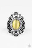 Dashingly Dewy - Yellow Ring - Paparazzi Accessories