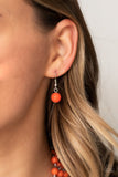 A La Vogue - Orange Necklace - Paparazzi Accessories