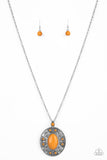 Sunset Sensation - Orange Necklace - Paparazzi Accessories