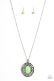 Sunset Sensation - Green Necklace - Paparazzi Accessories