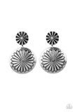 Fierce Florals - Silver Post Earrings - Paparazzi Accessories