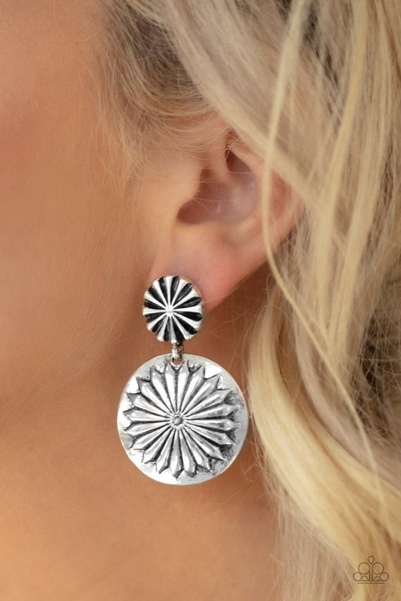fierce-florals-silver-post-earrings-paparazzi-accessories