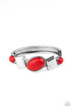 Abstract Appeal - Red Bracelet - Paparazzi Accessories