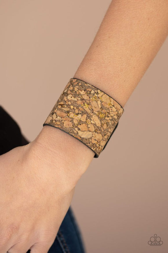 cork-congo-brass-bracelet-paparazzi-accessories
