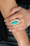 Mystic Oasis - Gold Ring - Paparazzi Accessories