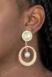 Regal Revel - Gold Clip-On Earrings - Paparazzi Accessories