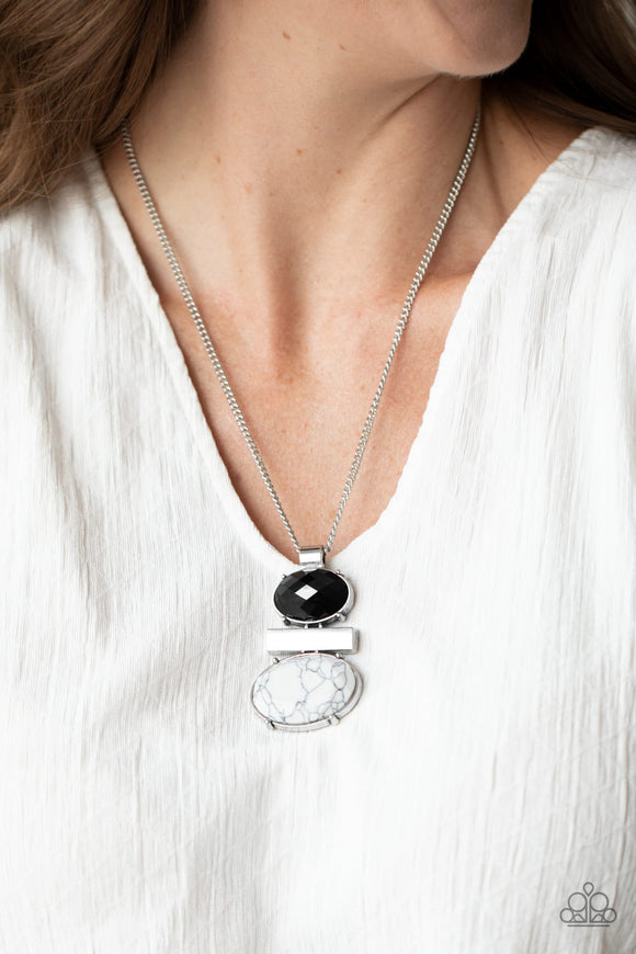 Finding Balance - Black Necklace - Paparazzi Accessories