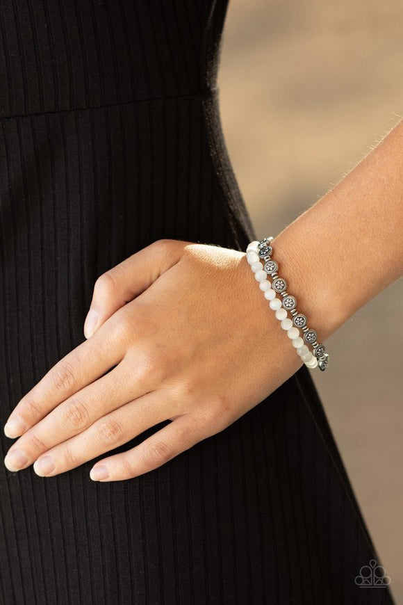 dewy-dandelions-white-bracelet-paparazzi-accessories