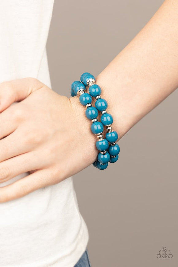 Bubble Blast Off - Blue Bracelet - Paparazzi Accessories
