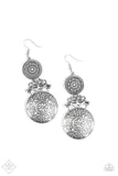 Garden Adventure -  Silver Earrings - Paparazzi Accessories