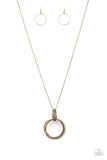 My Ears Are Ringing - Brass Necklace - Paparazzi Accessories