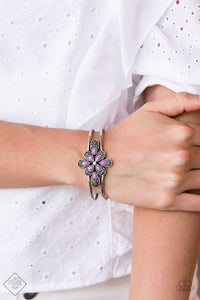 Go With The FLORALS - Purple Bracelet - Paparazzi Accessories