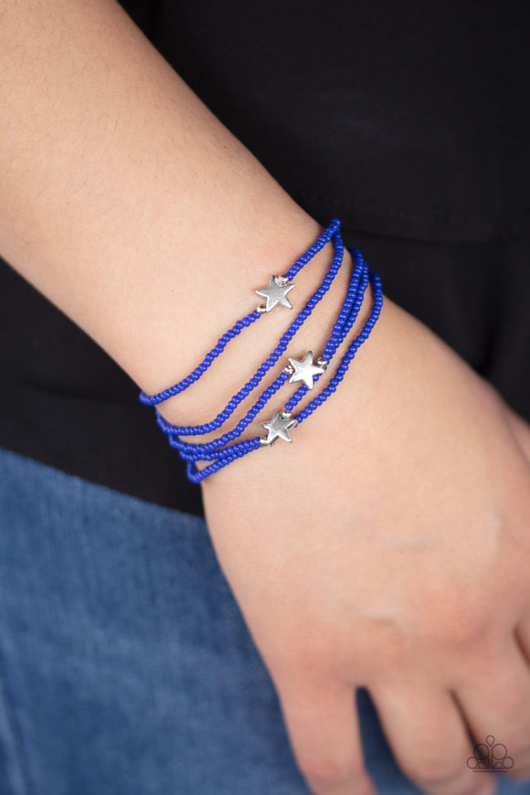 Pretty Patriotic - Blue Bracelet - Paparazzi Accessories