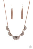 Fanned Out Fashion - Copper Necklace - Paparazzi Accessories
