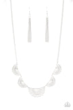 Fanned Out Fashion - Silver Necklace - Paparazzi Accessories