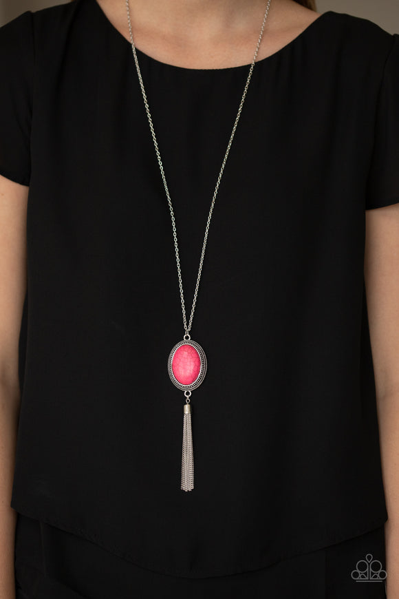 Nomadic Dramatics - Pink Necklace - Paparazzi Accessories