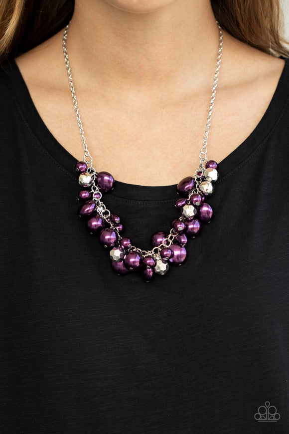 Battle of the Bombshells - Purple Necklace - Paparazzi Accessories