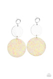 beach-day-glow-yellow-post earrings-paparazzi-accessories