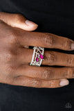 Tilted Twinkle - Pink Ring - Paparazzi Accessories