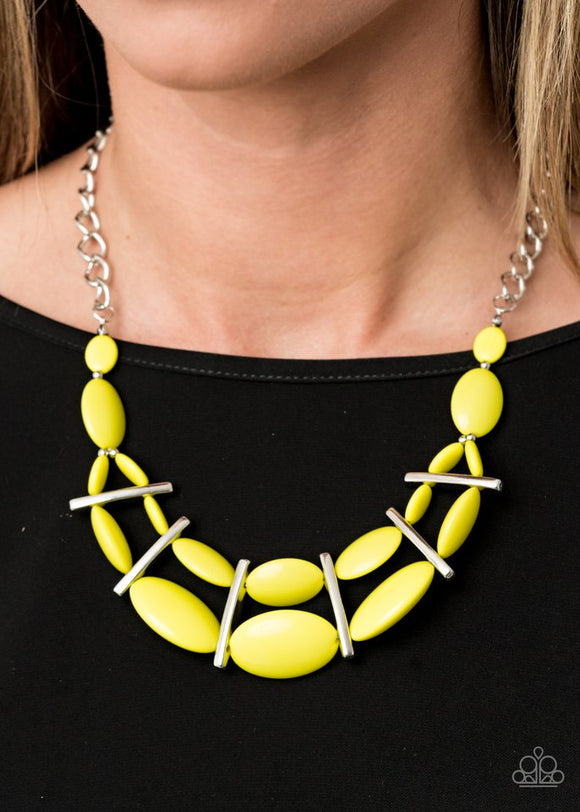 law-of-the-jungle-yellow-necklace-paparazzi-accessories