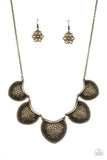 Garden Pixie - Brass Necklace - Paparazzi Accessories