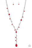 Afterglow Party - Red Necklace - Paparazzi Accessories
