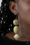 Mixed Movement - Brass Earrings - Paparazzi Accessories