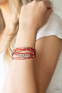 Star-Studded Affair - Red Bracelet - Paparazzi Accessories