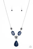 Heirloom Hideaway - Blue Necklace - Paparazzi Accessories