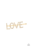 All You Need Is Love - Gold Hair Clip - Paparazzi Accessories