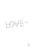 All You Need Is Love - White Hair Clip - Paparazzi Accessories