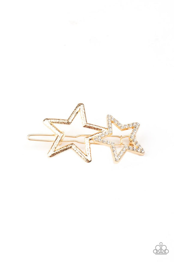lets-get-this-party-star-ted-gold-hair-clip-paparazzi-accessories