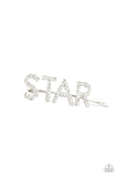 Star In Your Own Show - White Hair Clip - Paparazzi Accessories
