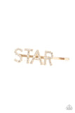 Star In Your Own Show - Gold Hair Clip - Paparazzi Accessories