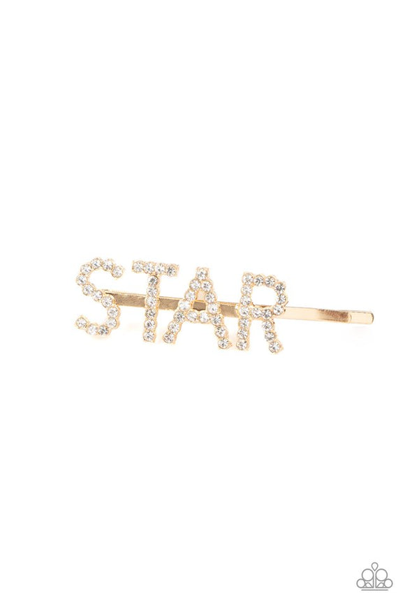 star-in-your-own-show-gold-hair-clip-paparazzi-accessories